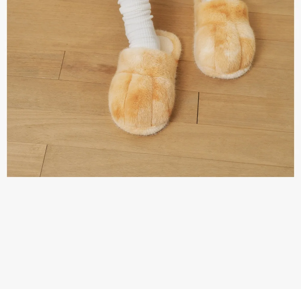 Neue Winter-Plüsch-Leopard-Hausschuhe für Damen, flauschige offene Hausschuhe mit Gummisohle, warme, rutschfeste Mules mit Gepardenmuster und Farbblock-Design – Detail 13