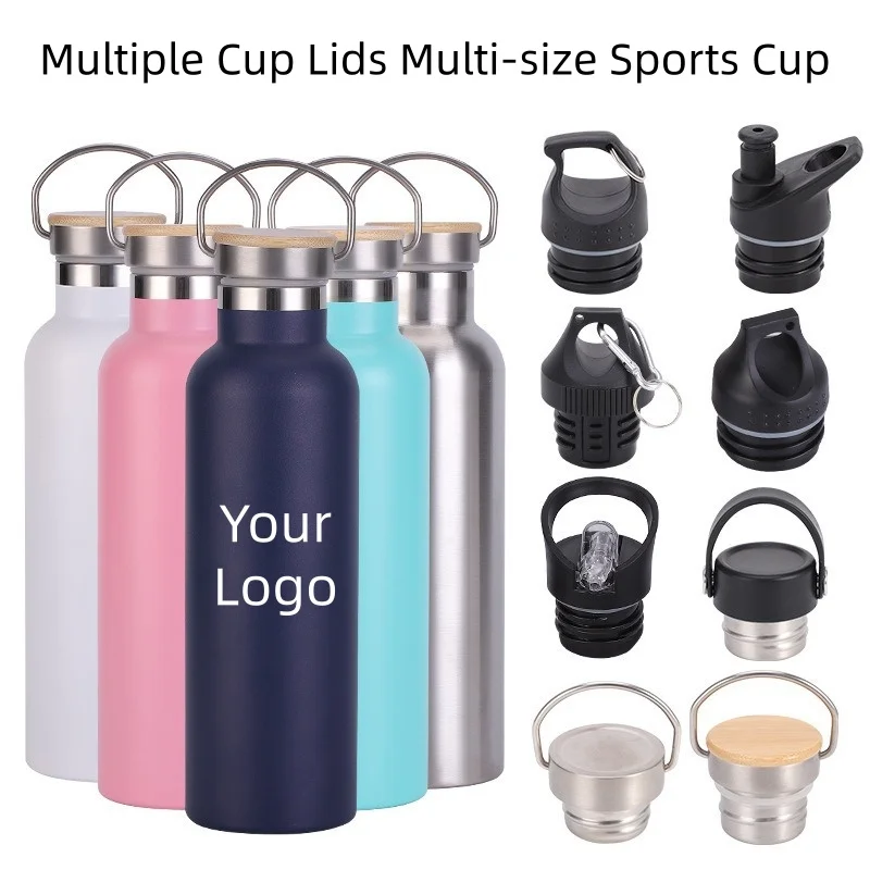 Stainless Steel Water Bottle Double Wall Vacuum Flasks Design Carry Handle Classic Style Thermoses