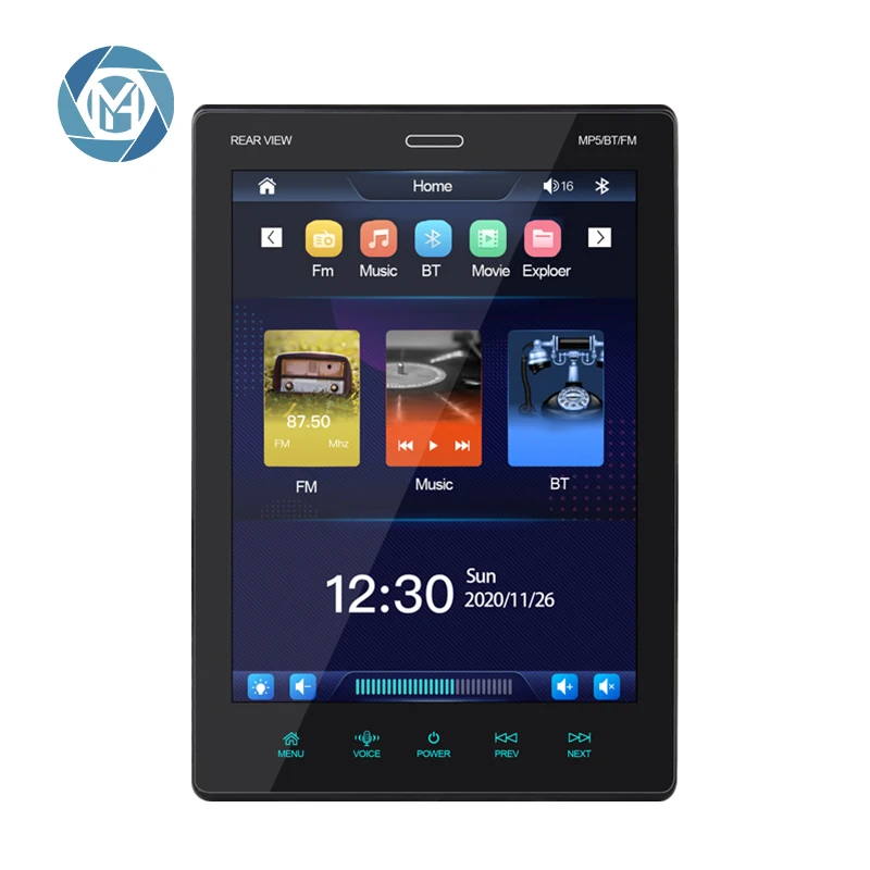 RV 9.5인치 IPS 세로형 화면 2Din DSP AHD 차량용 MP5 플레이어 카 라디오 스테레오 카 라디오 2Din 화면 포함