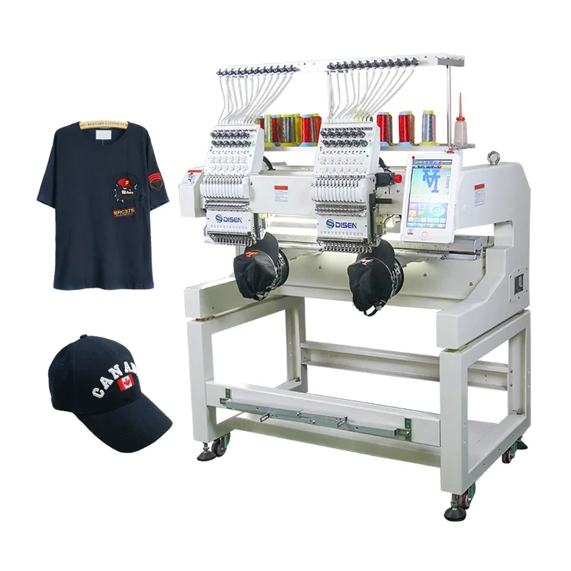 Dahao Computer Disen Automatic Two Head 9 Needle High Speed Socks Embroidery Machine Leather Jack Embroidery Machine 2 Header S5