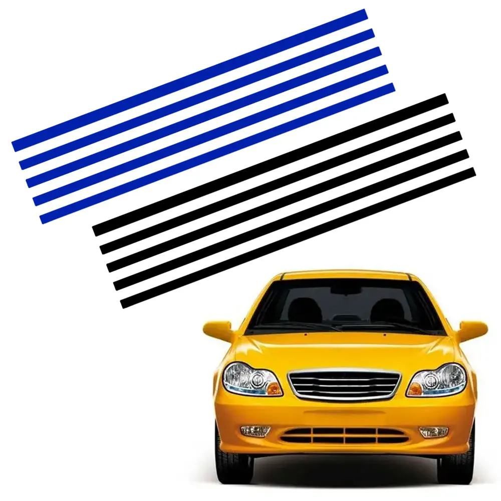 

5pcs Front Hood Grill Reflective Car Strips Sticker Decals Waterproof Automobile Decoration Stickers for VW Golf 6 7 Tiguan
