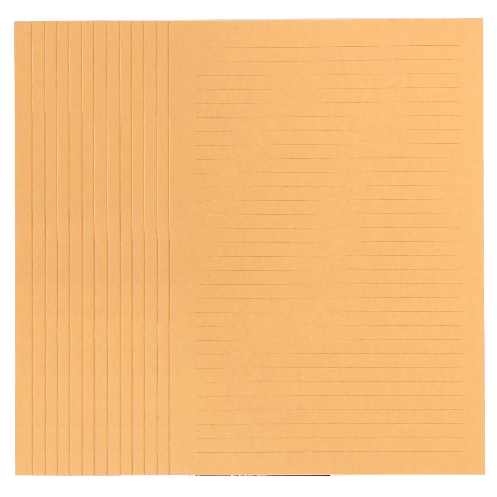 50 Sheets Kraft Paper Letter Set Blank Lined Design Vintage Vintage Scrapbook Paper Style Decorative Stationery Writing Supplies