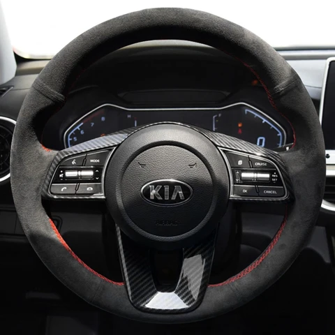 Оплетка на руль автомобиля под заказ, мягкая замша 100%, подходит для Kia K5 Optima Cee 'd Ceed 2019, Forte Cerato (AU) 2018-2019, запчасти