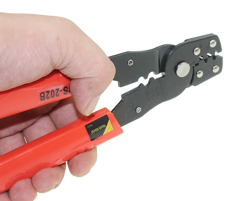 2025 venda quente nona mundo HS-202B alicate de friso terminal não isolado fios de corte terminais crimper ferramenta multifuncional