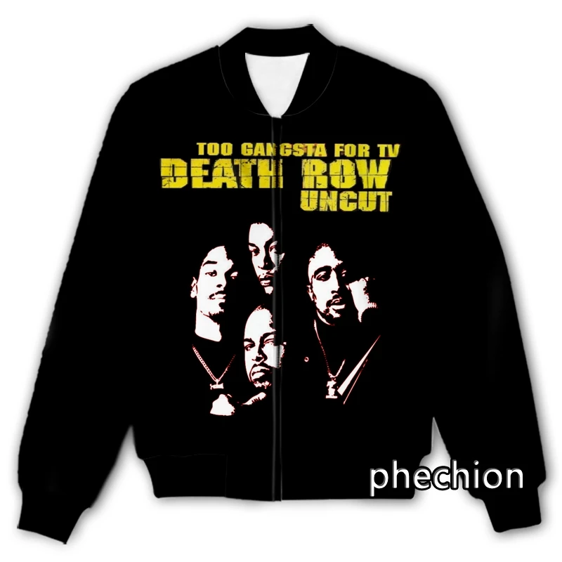 

phechion New Men/Women 3D Printed DEATH ROW Band Casual Jacket Fashion Streetwear Men Loose Sporting Jacket & Coat Q32