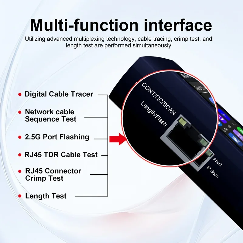 LT-500/LT-500S Network Diagnostic Tool RJ45 Tracing TDR Length Measurement PoE Detection Port Locator IP Scan PING OPM VFL
