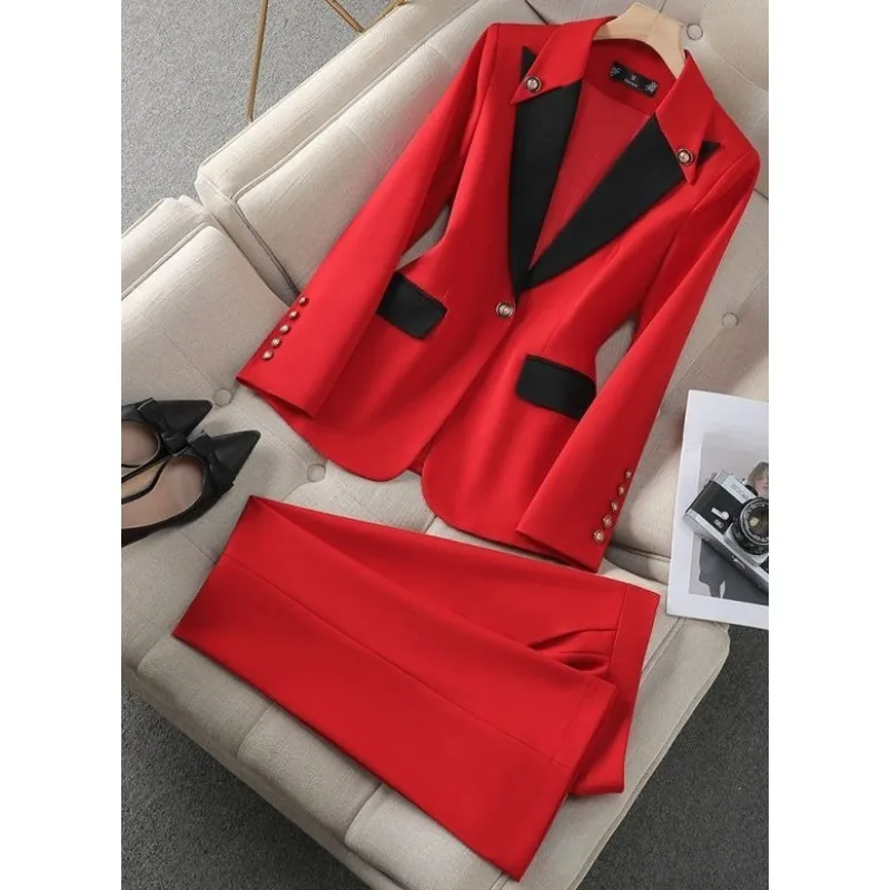 

Black Suit Suit Fashionable Women's Spring and Autumn New Dress Light Luxury High-end Small Suit Autumn and Winter Coat