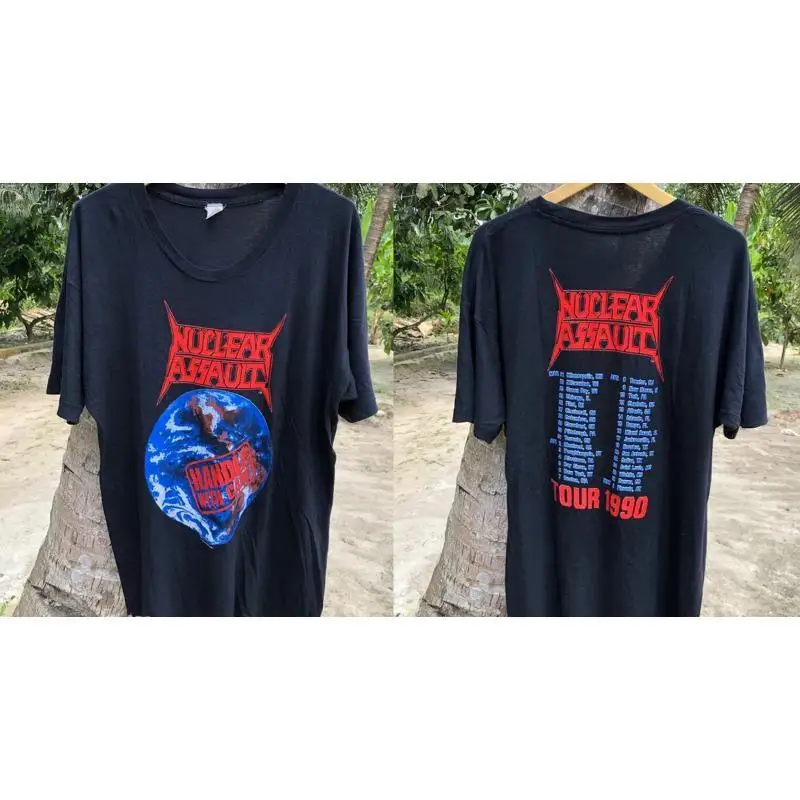 Nuclear assault handle with care tour 1990 T shirt Size S 4X US998