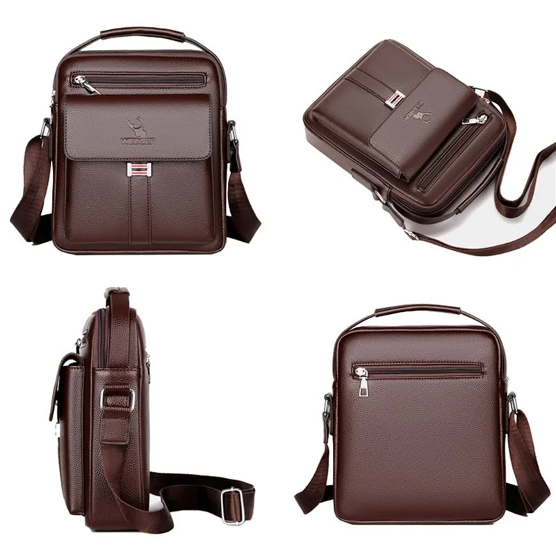 New Men Crossbody Shoulder Bags Waterproof Vintage Men Handbags Large Capacity Pu Leather Bag Man Messenger bags Tote bags Bolsa