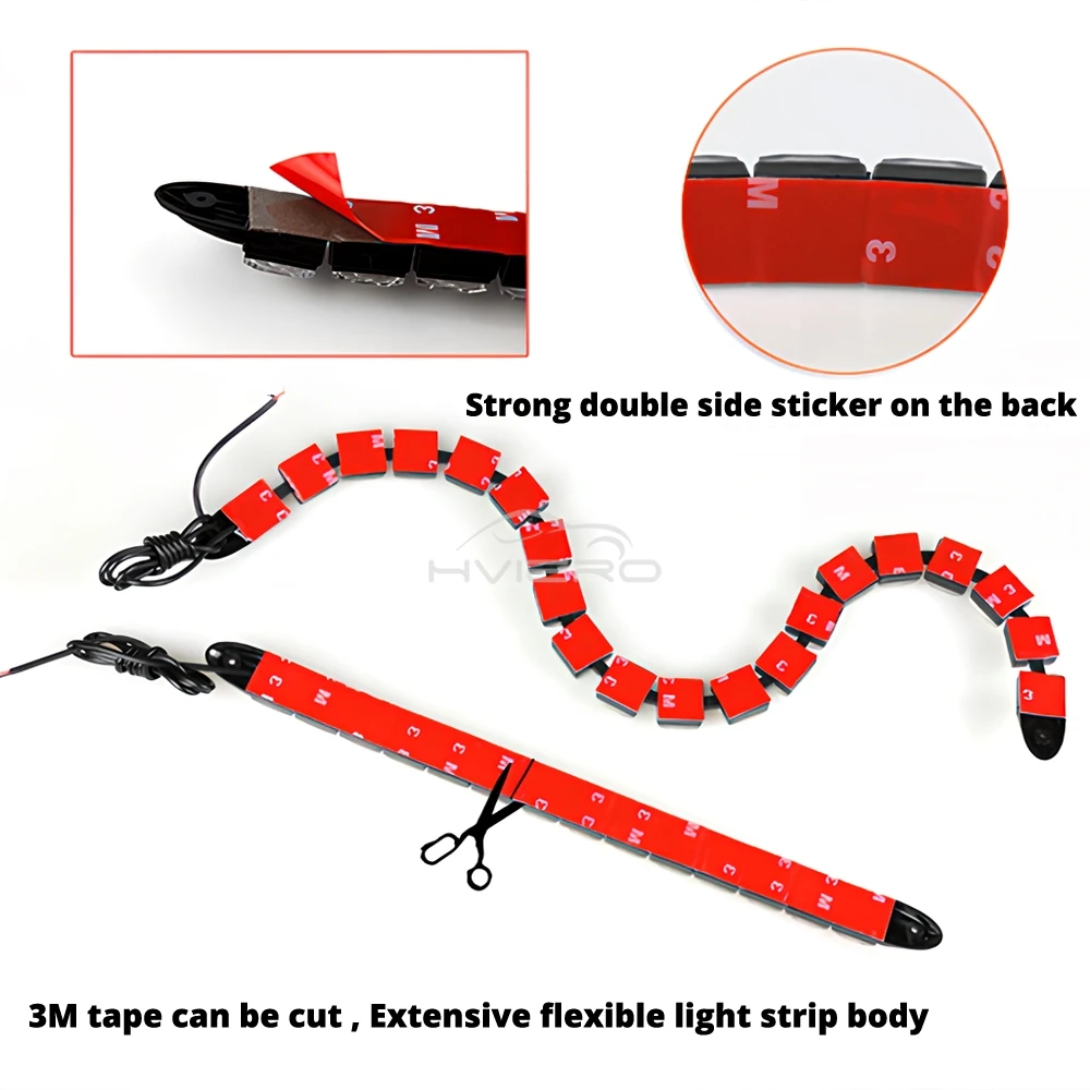 1X 6/9/10/12/16/20LED White Car Led DRL Daytime Running Lamp Flexibles Waterproof Driving Fog Light Signal DayLight Auto Styling - Image 5