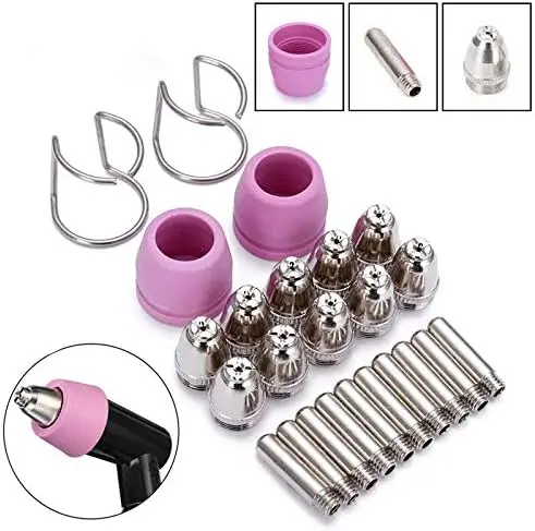 SG-55 AG-60 WSD-60 Plasma Cutter Torch Consumables Kit Tips 40/50 / 60 Amp (80 Pcs)