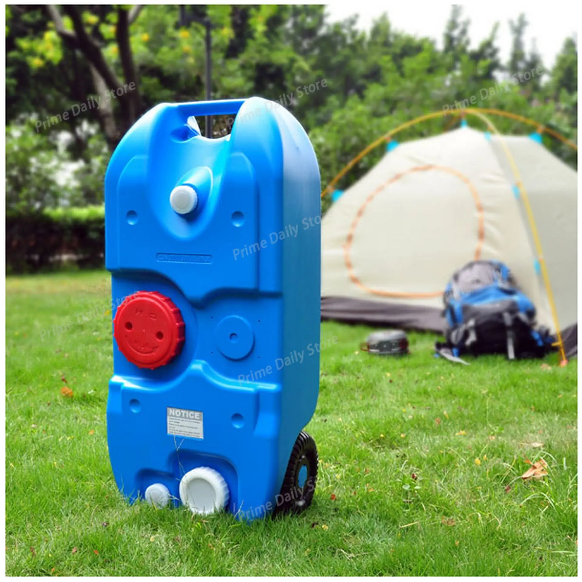25L/40L Wheeled Portable Plastic Water Tank, RV Camping Boat Outdoor Fresh & Waste Water Transfer Container