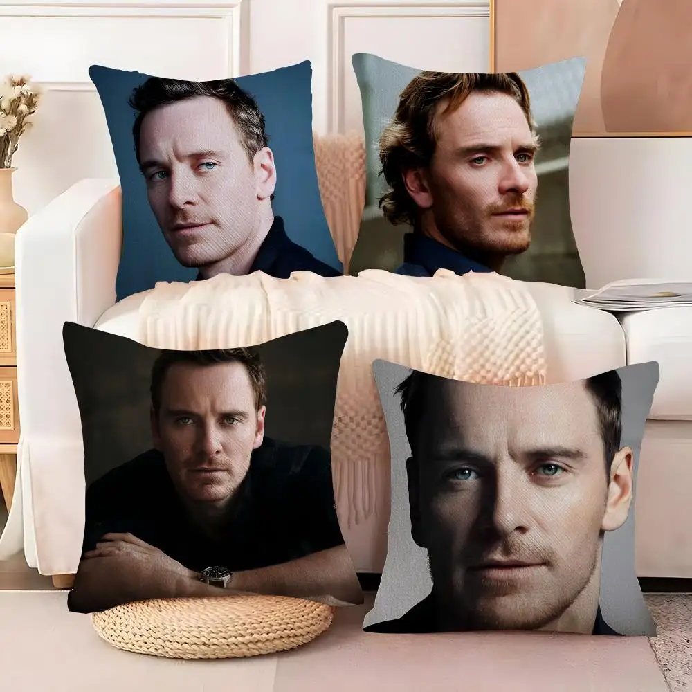 movie Michael Fassbender Cushion Cover  Plush Fabric Soft Double Sided Print Sofa Cushion Cover Throw Pillow Covers