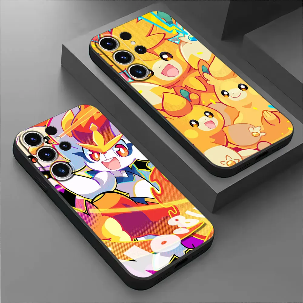 Case For Samsung Galaxy S24 S23 Ultra S22 Plus S20 FE S21 S10 5G Lite S10e S9 S8 Luxury Soft Phone Cover Pokemon Bulbasaur Anime