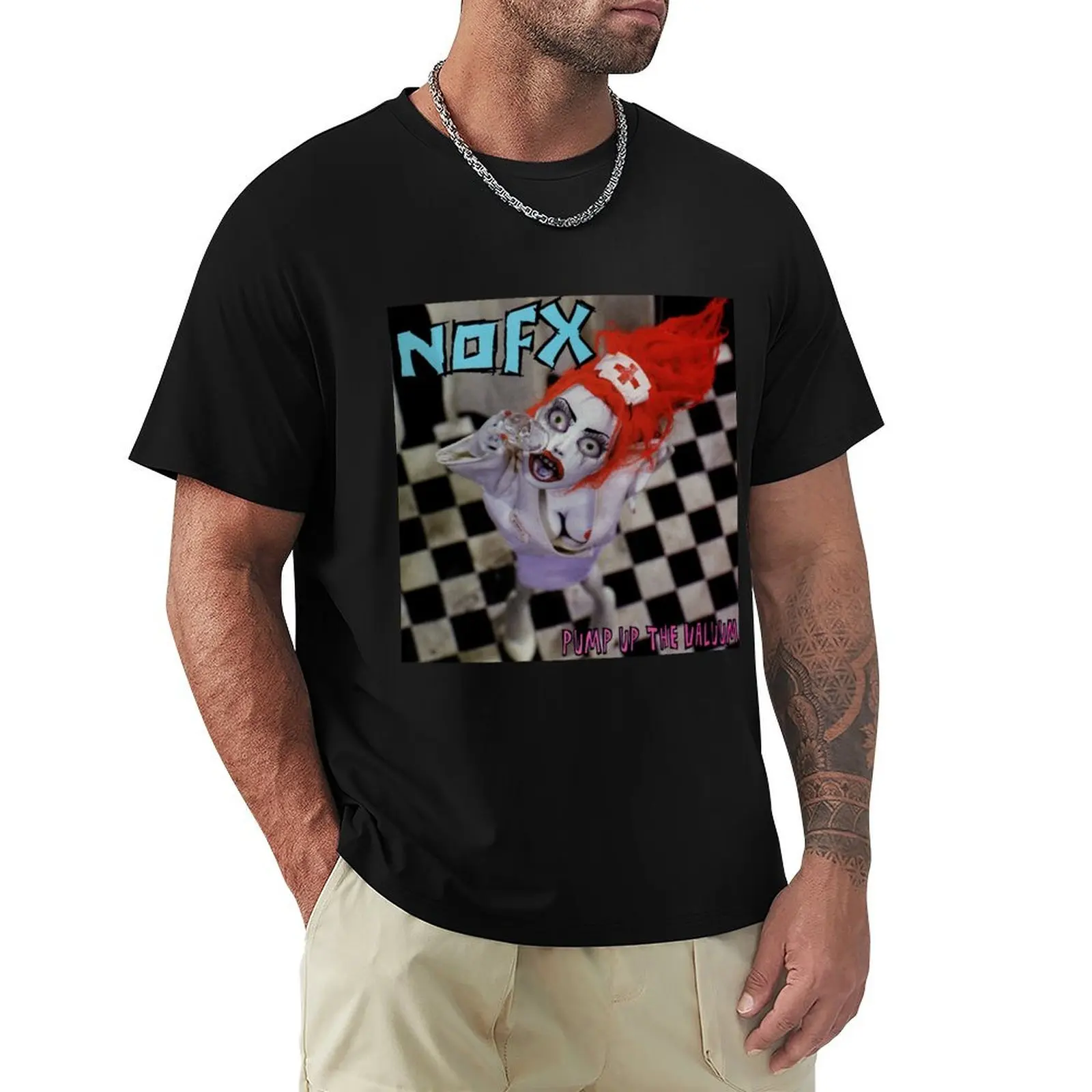 

NOFX pump up the valuum T-Shirt blue archive tees valentines clothes kawaii clothes t shirts for men graphic