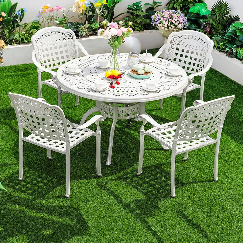 New outdoor leisure table and chair set Courtyard villa set Outdoor garden wrought iron terrace table and chair set