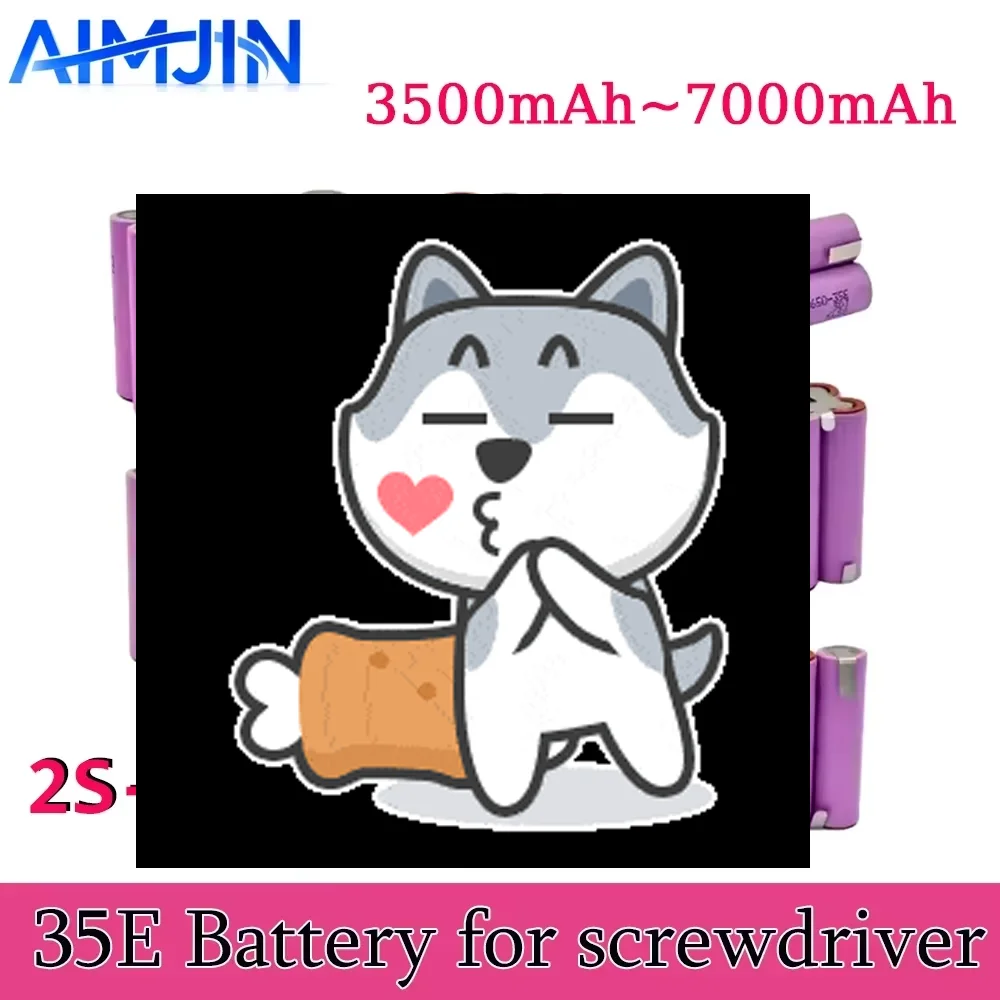 

18650 battery 35E 3500mAh 7000mAh 3S 4S 5S 6S 8S 7.4V 12.6V 14.8V 18V 25.2V 20A for Screwdriver Batteries Weld Battery Pack