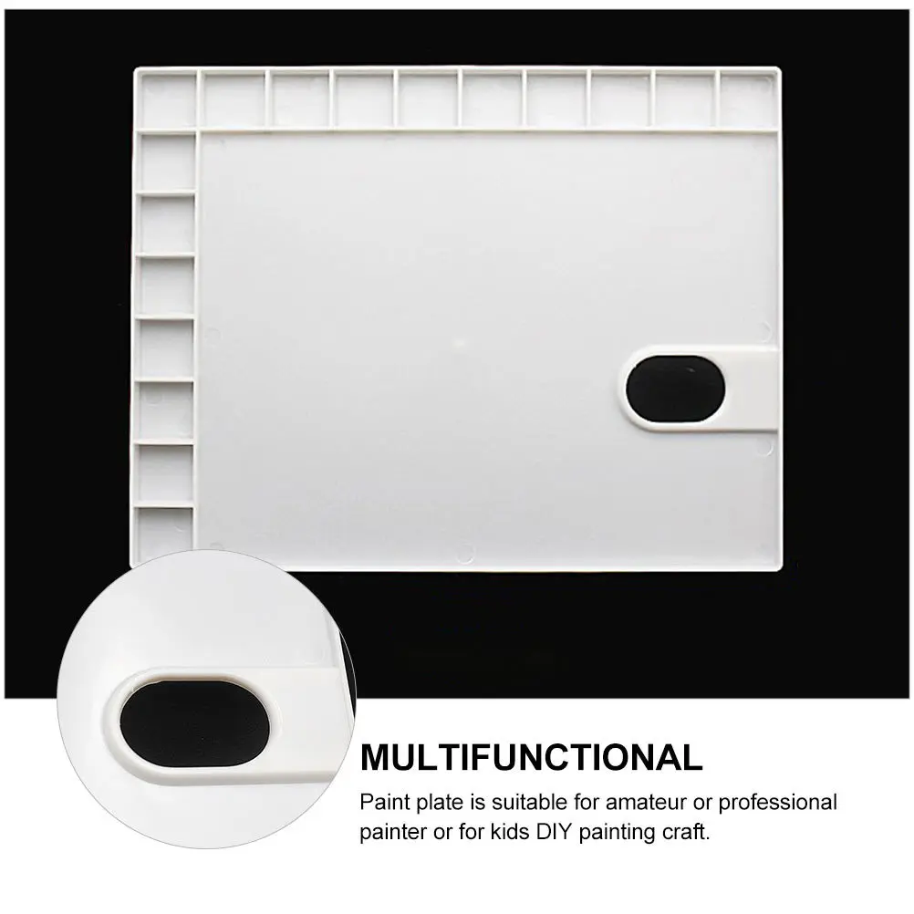 

3Pcs Plastic Paint Mixing Trays 17-Grids Durable Color Mixing Plates Watercolor Painting Trays Art Pigment Plate