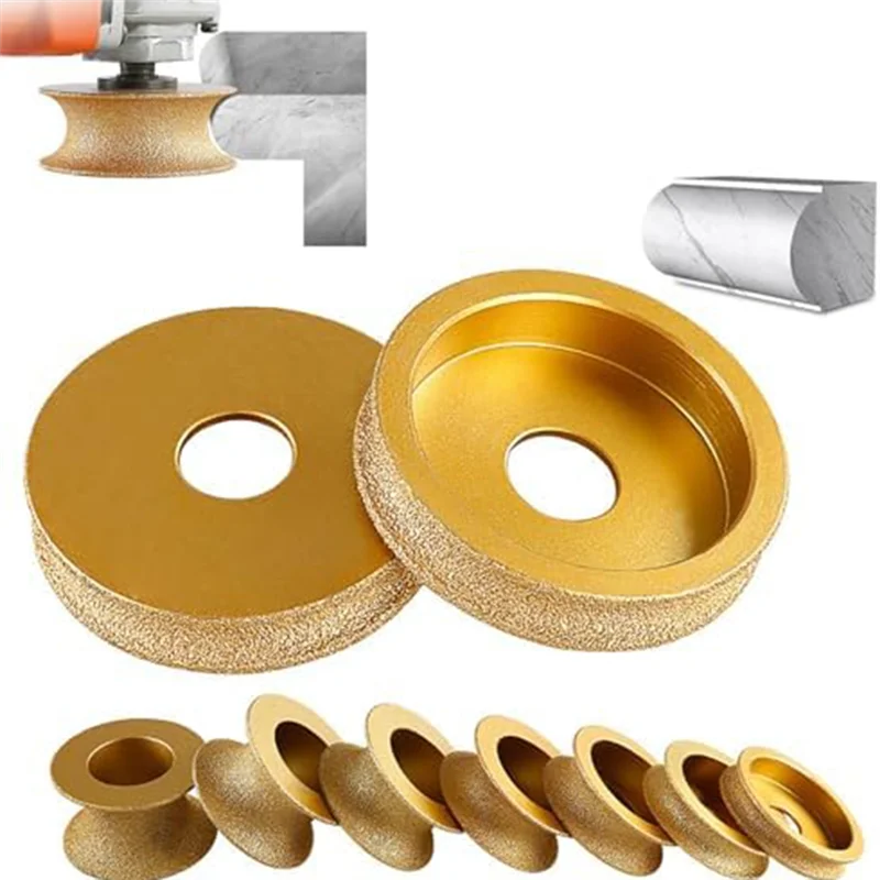 AB47-Edge Diamond Grinding Wheel, 3 Inch Profile Hand Diamond Wheel, Round Dry Vacuum Brazed Diamond Grinding Wheel