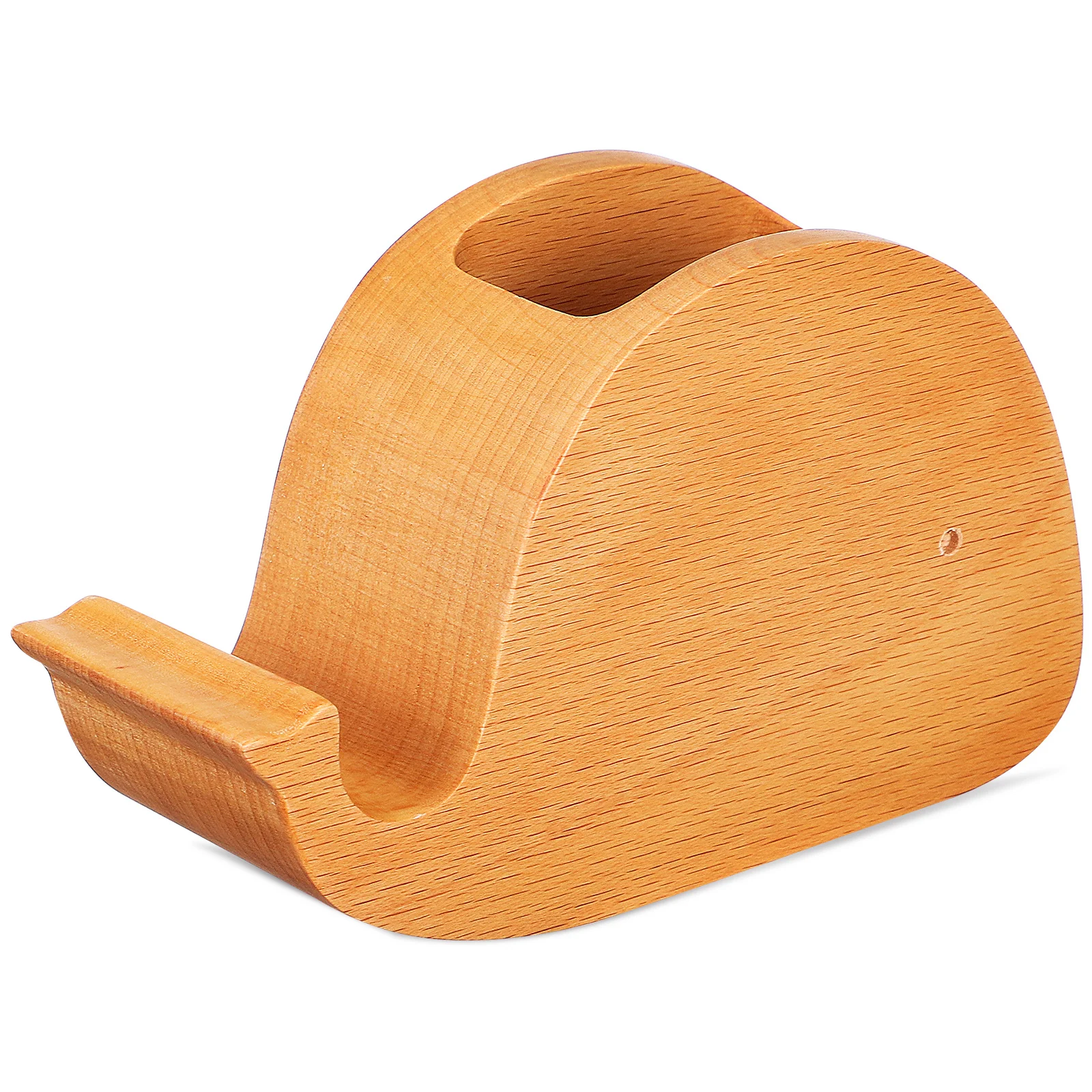 Wooden Dolphin Phone Stand Cute Pen Holder for Desk Stable Cell Phone Holder Multifunctional Storage Cellphone Stand