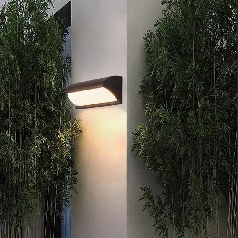 LED Outdoor Wall Light com Sensor de Movimento, Lâmpada de parede impermeável, Varanda, Jardim, Villa, Pátio, Corredor, Portão, IP65