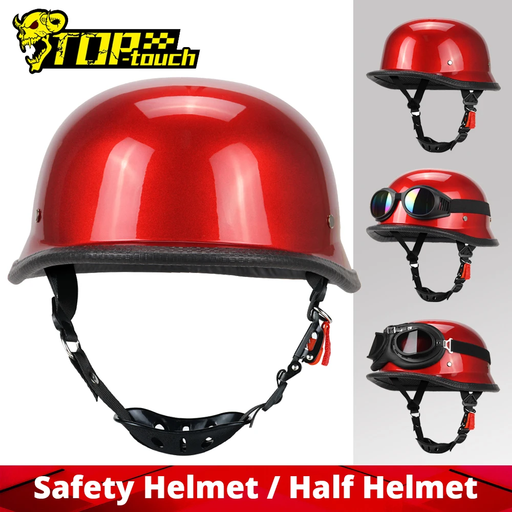 

Motorcycle Half Helmet Vintage Fashion Motorbike Helmet Anti Fall And Sun Cap DOT Certification Moto Riding Safety Helmets S-2XL