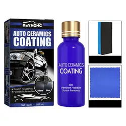 30 Ml 9H Auto Polnischen Auto Flüssigkeit Keramik Mantel Super Hydrophoben Glas Beschichtung Set Polysiloxan Und Nano Materialien