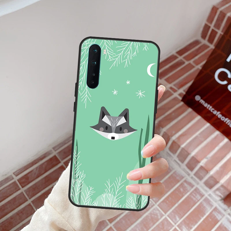 Capa de guaxinim dos desenhos animados kawaii para oneplus 10r 10t 8t 12r 13r 13s 13 12 11 9 nord ce 5 2 3 4 lite n10 n20 n30 capa