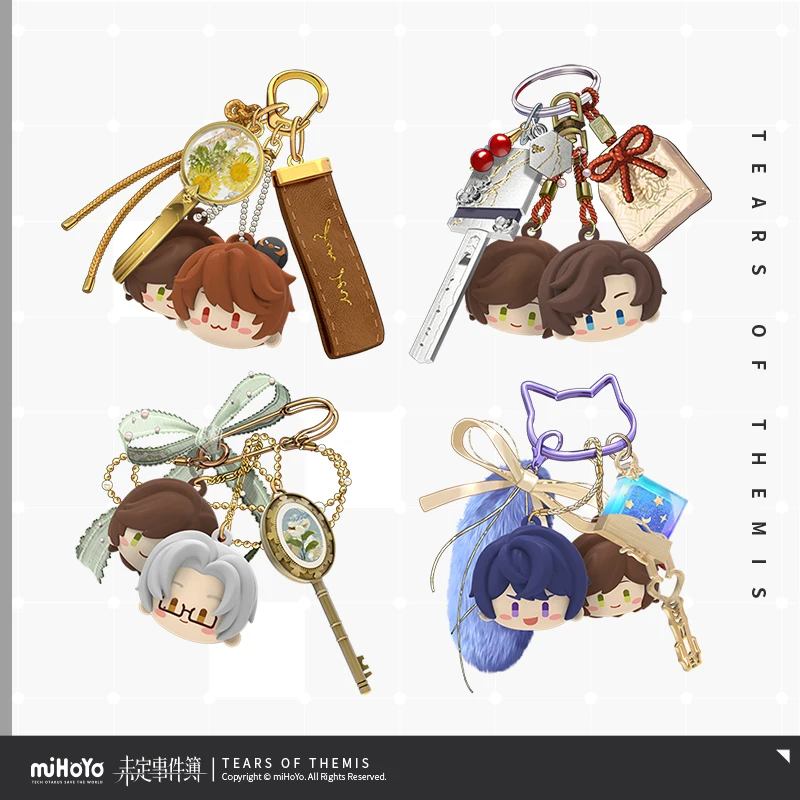 Official MiHoYo Tears of Themis Cosplay Bag Key Ring Pendant Luke Marius Keychain Where The Heart Commemorative Key Gift Box