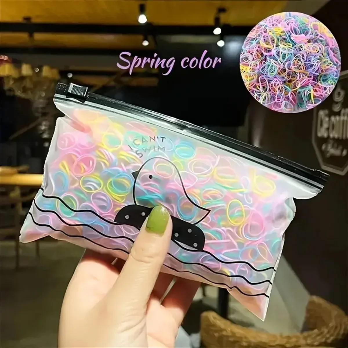 1000 قطعة العصابات الشعر الصغيرة الملونة القابل للتصرف Scrunchie الفتيات شريط مطاطي مرن ذيل حصان حامل إكسسوارات الشعر العلاقات الشعر