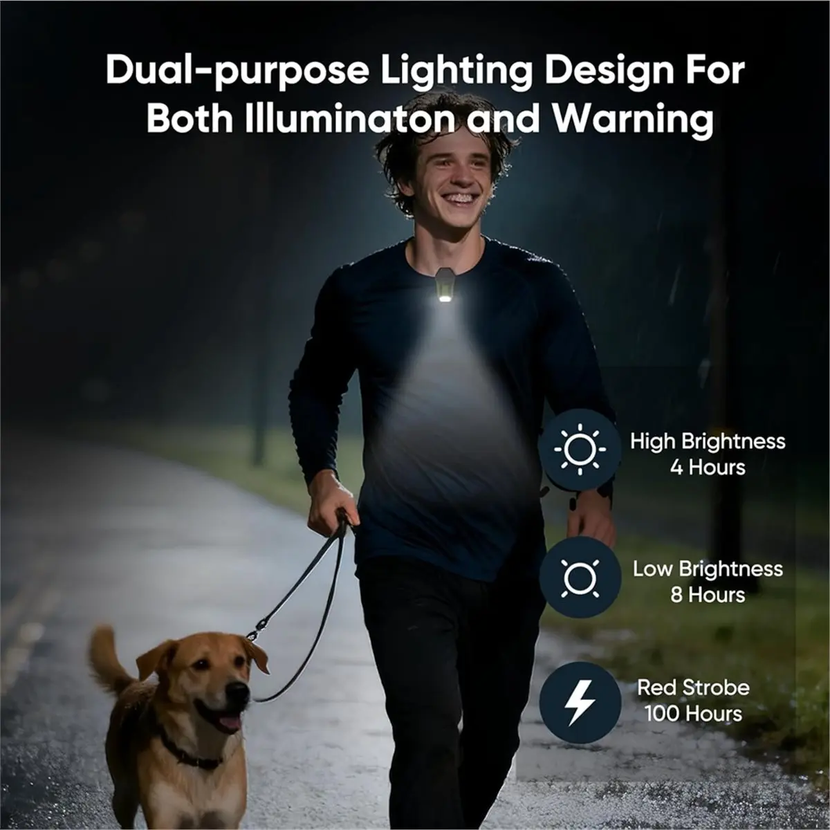 

*AA90P Wearable Bluetooth Speaker, Portable Clip on Speaker with Light & Warning Lamp,Hand Free Call for Work,Cycling,Outdoor