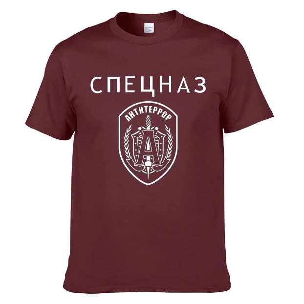 Russia Spetsnaz Group T Shirt Men High Quality  Cotton Printing Loose O-neck Short Sleeve Tshirt Top Streetwear Tees Male