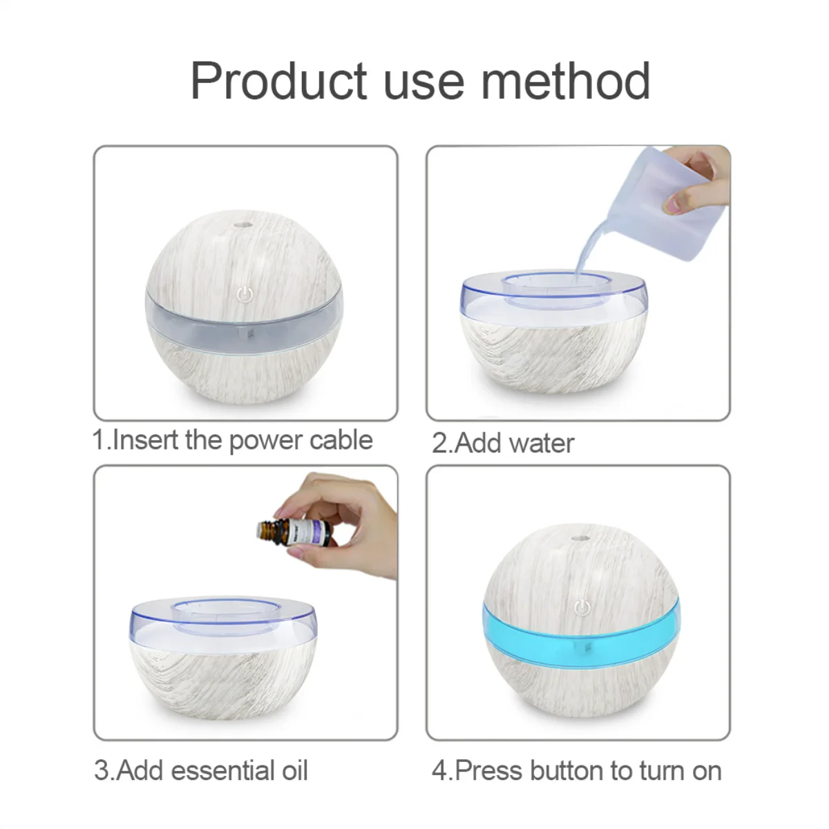 Air Wellness Pro  300ml Essential Oil Diffuser with Humidifying Function + 7 Chromotherapy Light Settings