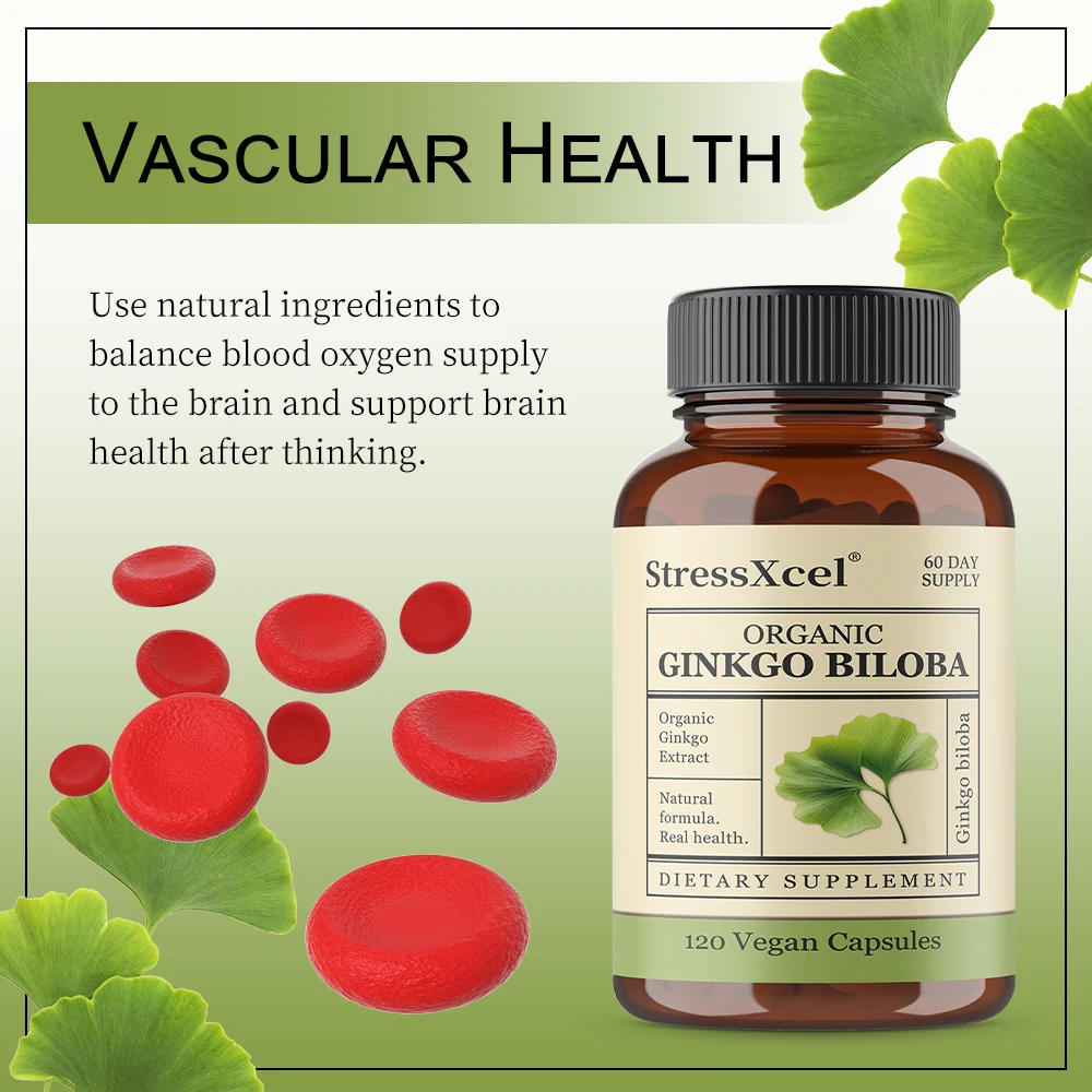 يدعم تركيبة أوراق الجنكة بوظيفة الدماغ والذاكرة، وتحسن القدرة على الاهتمام والتعلم، وتعزز صحة الدماغ #2