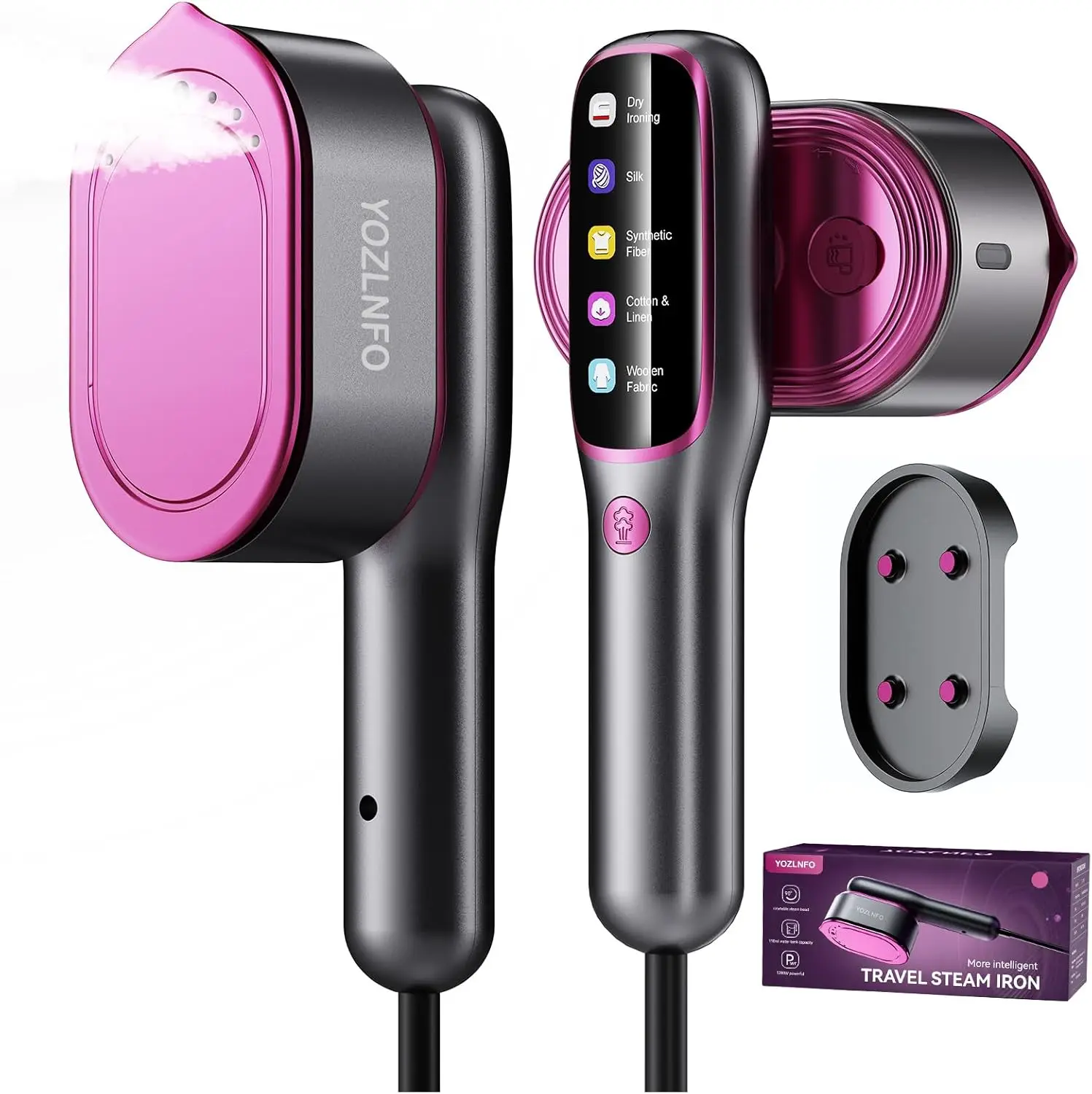 

Портативный отпариватель для путешествий: мини-утюг 2-в-1 для одежды — быстрый нагрев и регулируемый пар