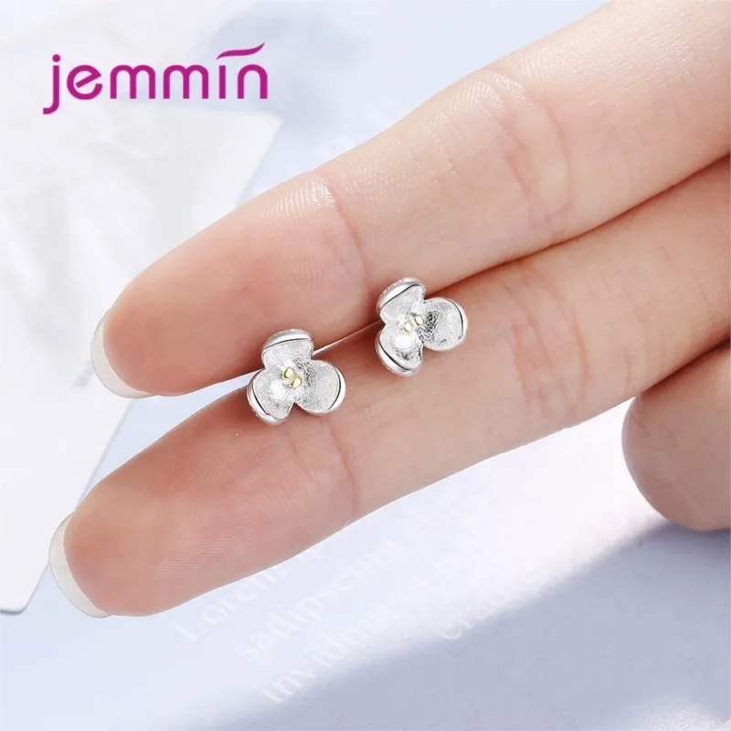 925 Sterling Silver Stud Earring Trendy Style Flower Design Fashion Jewelry Good Quality Best Gift For Girls Party Appointment