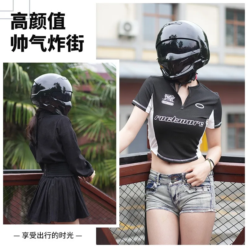 ORZ Motorcycle Helmet Facelift Helmet Binocular Mirror Locomotive 3C Bluetooth Semi Full Coverage Capacete Cascos