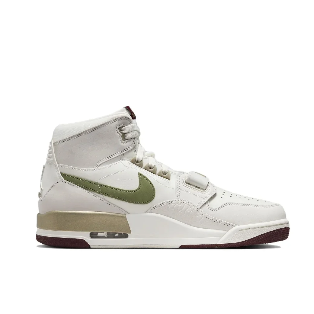 Nike New Listing Legacy 312 High Men's Retro Basketball Shoes Shock Absorbing Anti-skid Wear-resistant White