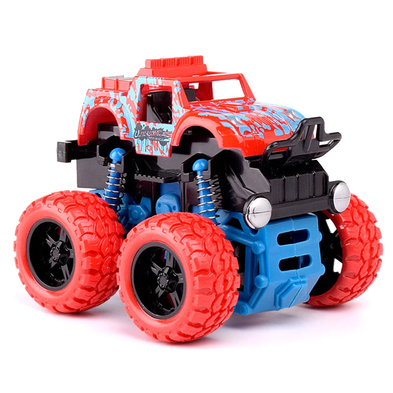 Mini voiture à inertie Monster Truck, véhicule à quatre roues motrices, voiture de cascade résistante aux chocs, jouets à tirer pour garçons et filles, cadeau