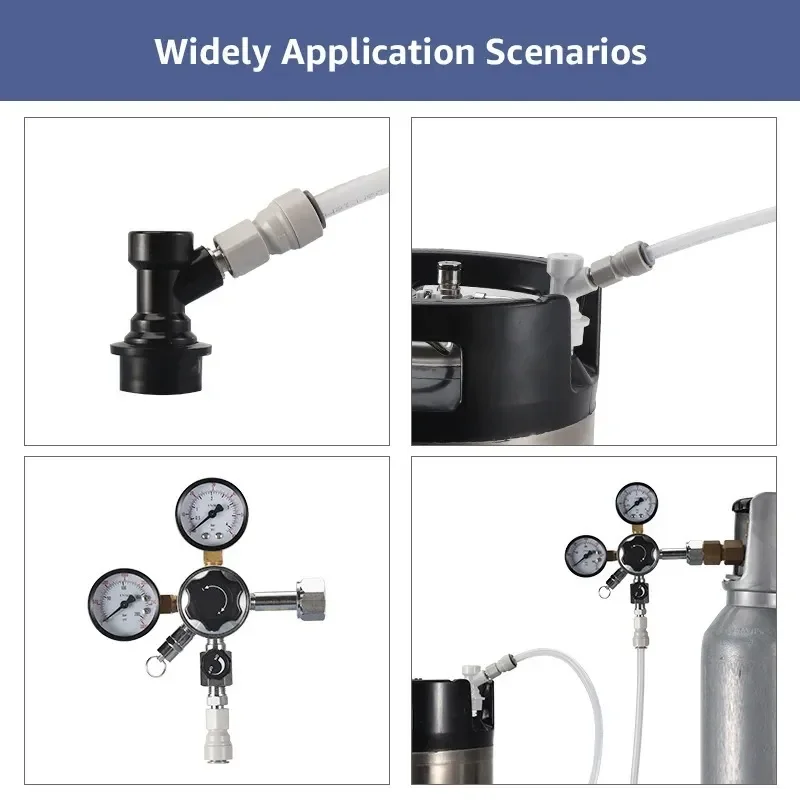 for   Barbed Threaded Gas Liquid Quick Connector Home Brewing Threaded Ball Lock Quick Connector
