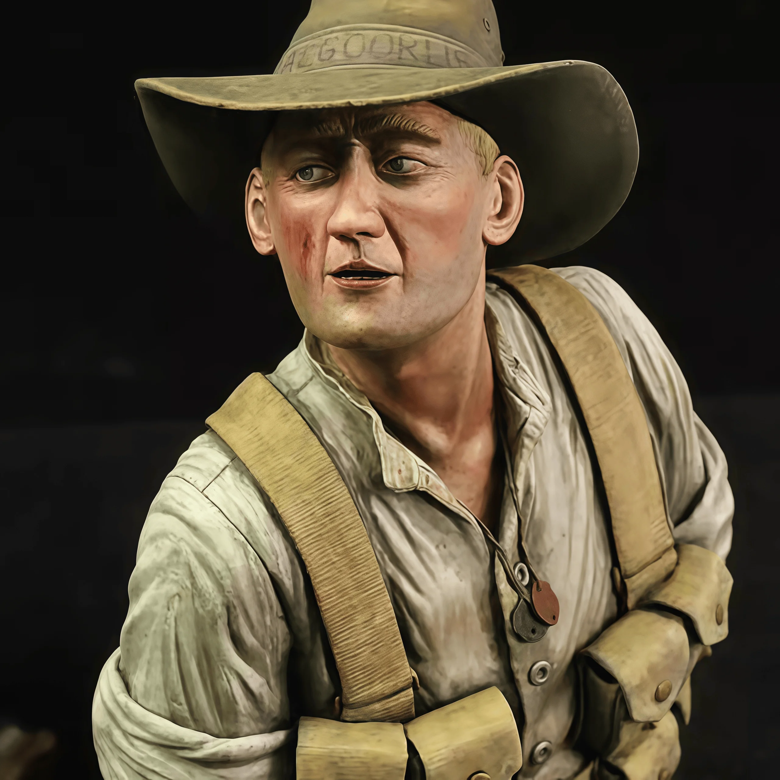 1/9 Druckgussharz-Modellbausatz, GK, Neuseeland Legion Baggermodell für Gallipoli-Kampagne, unbemalt