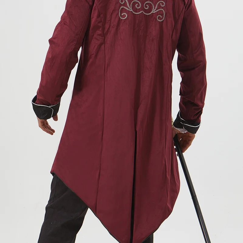

2025 New Men's Mid-Length Tailcoat Medieval Punk Sle loween Costume Chinese Manufacturer Stage Performance Traditional H...