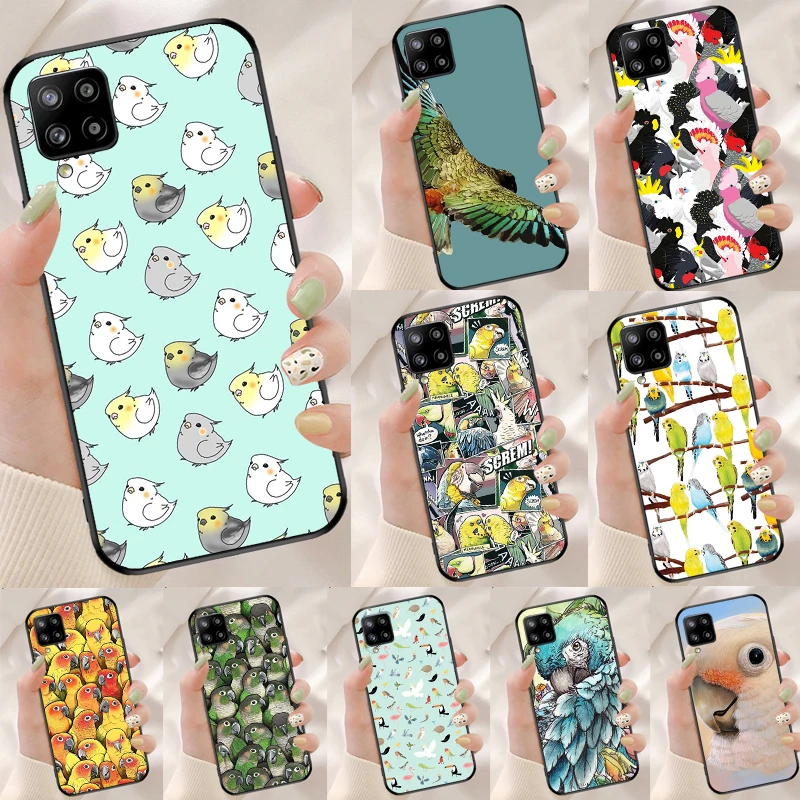 Animal Parrot Bird Case For Samsung Galaxy A53 A33 A13 A12 A22 A32 A42 A52 A50 A51 A71 A14 A24 A34 A54 Cover