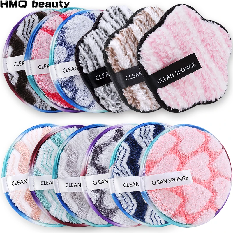 2 pçs/set Reutilizável Removedor de Maquiagem Rosto Toalha de Limpeza de Microfibra Esponja de Maquiagem de Limpeza Dupla Camada Ferramentas de Limpeza