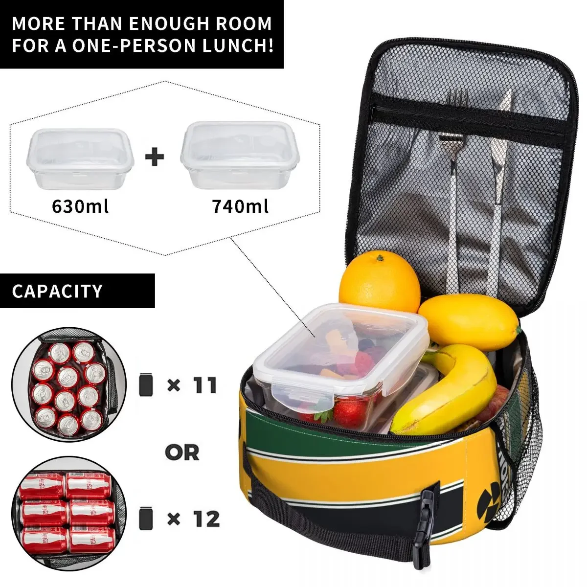 Senna Helmet Ayrton Senna borsa termica per il pranzo per Picnic borsa per alimenti portatile contenitore uomo donna Cooler Thermal Food Box