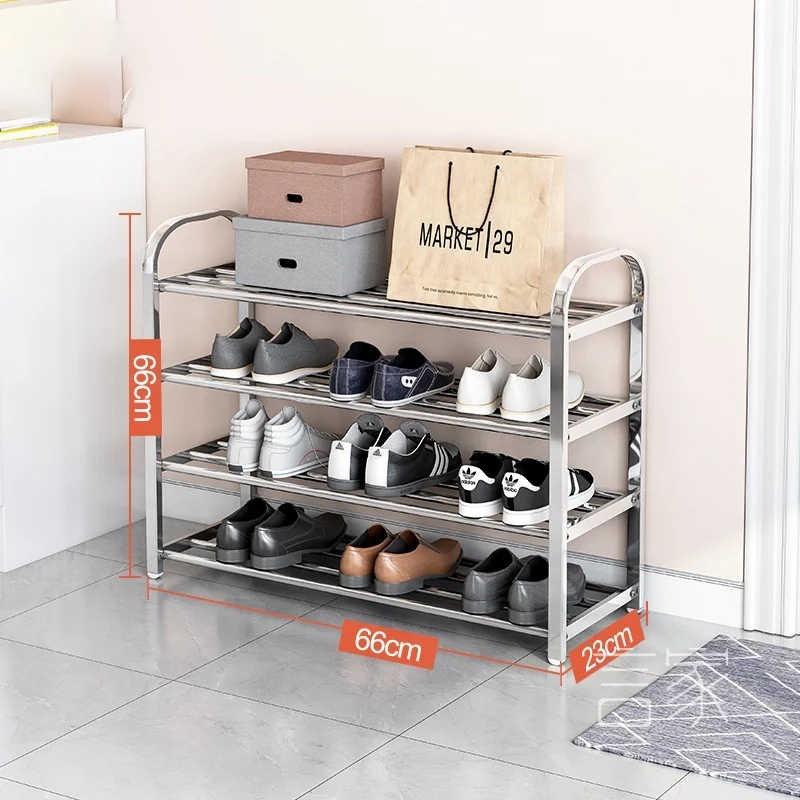 Modern Living Room Home Furniture Unique Cheap Metal Entrance Shoe Display Rack Storage