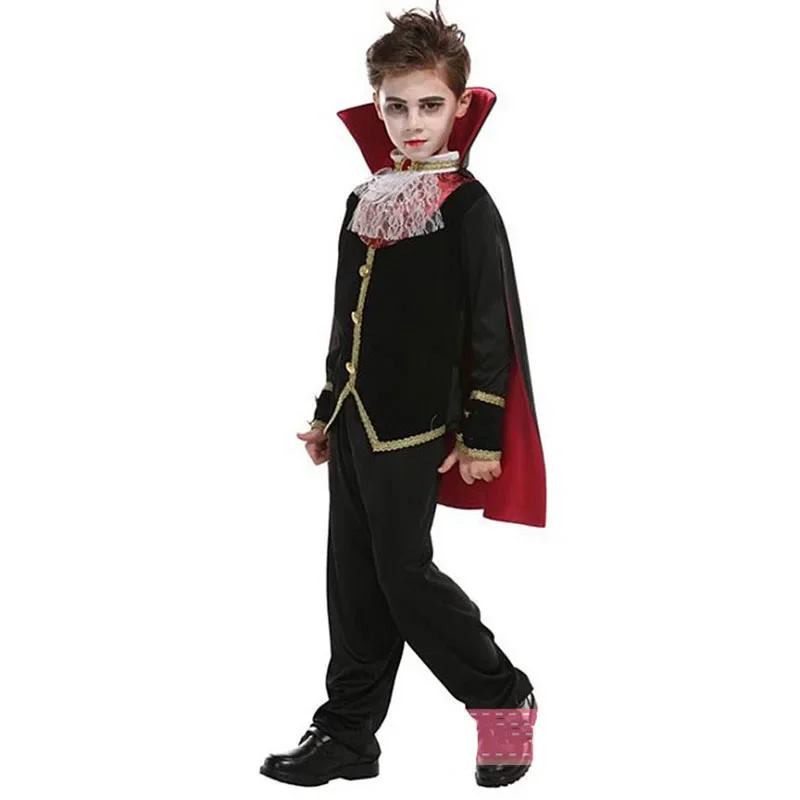 Halloween Kids Vampire Baron/Queen Cosplay Costume Masquerade Party Holiday Gift for Children