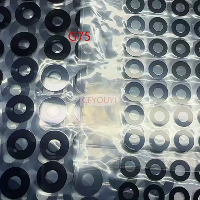 1Set New Camera Rim Lens Cover with Adhesive Sticker Replacement Part For Motorola Moto G35 / G75