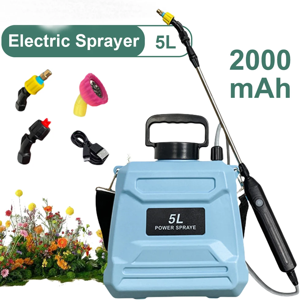 

Electric 5L Battery Powered Sprayer Plant Mister Irrigation Tool Plant Water Pump Sprayers USB Charging for Lawn Garden Cleaning