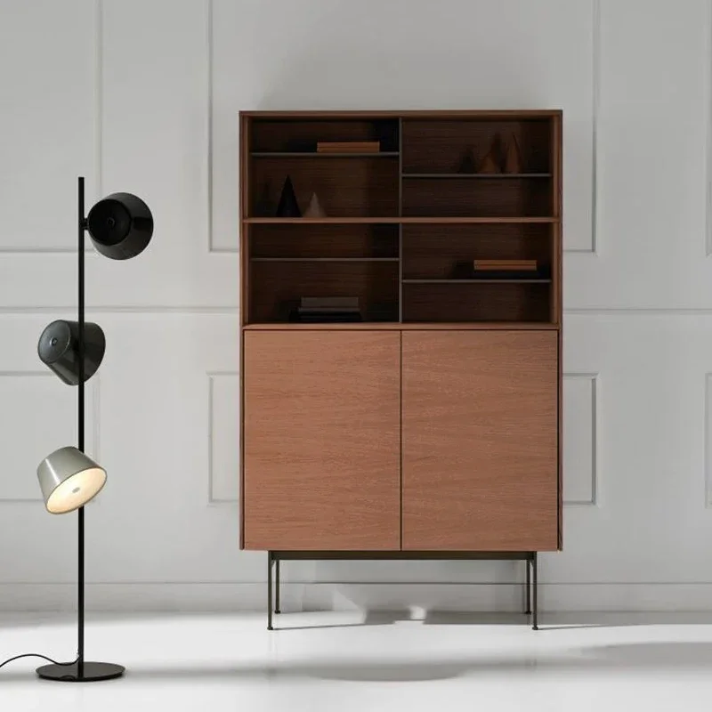 Italian-Style Light Luxury Chest of Drawers Modern Minimalist High-End Black Walnut Solid Wood Chest of Drawers